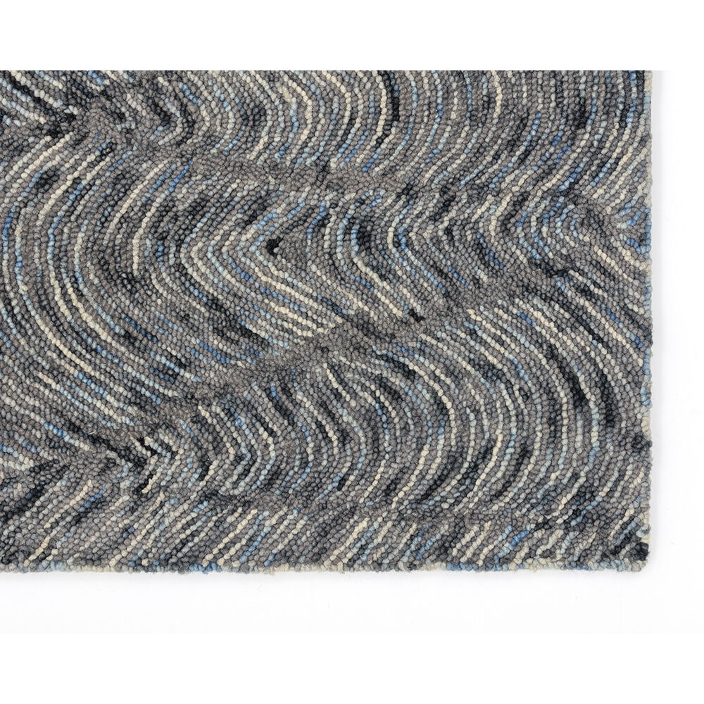 Corfu 96 X 60 inch Blue / Charcoal Indoor Hand-Tufted Rug, Hand-Tufted